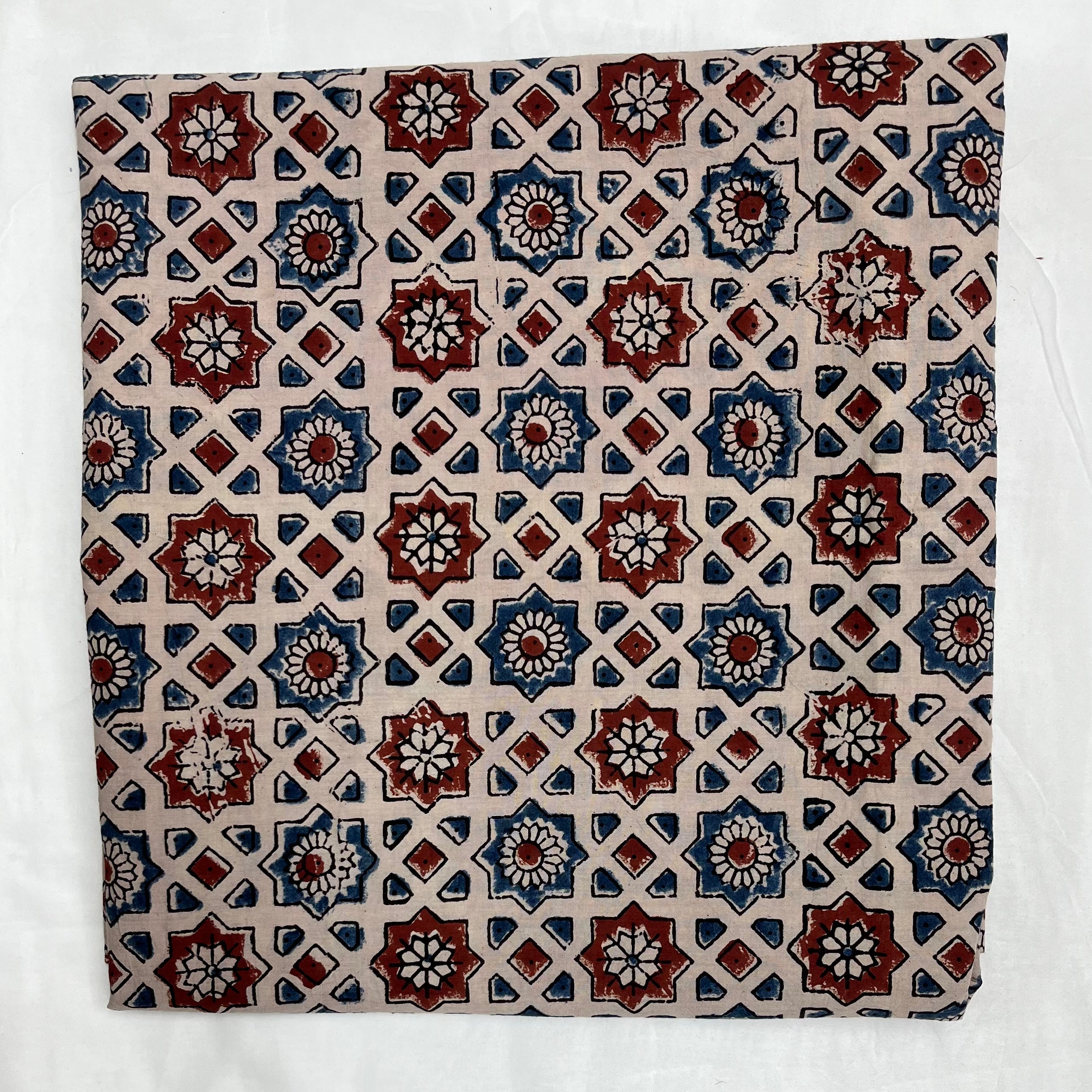 Pure Ajrakh Cotton Block Print