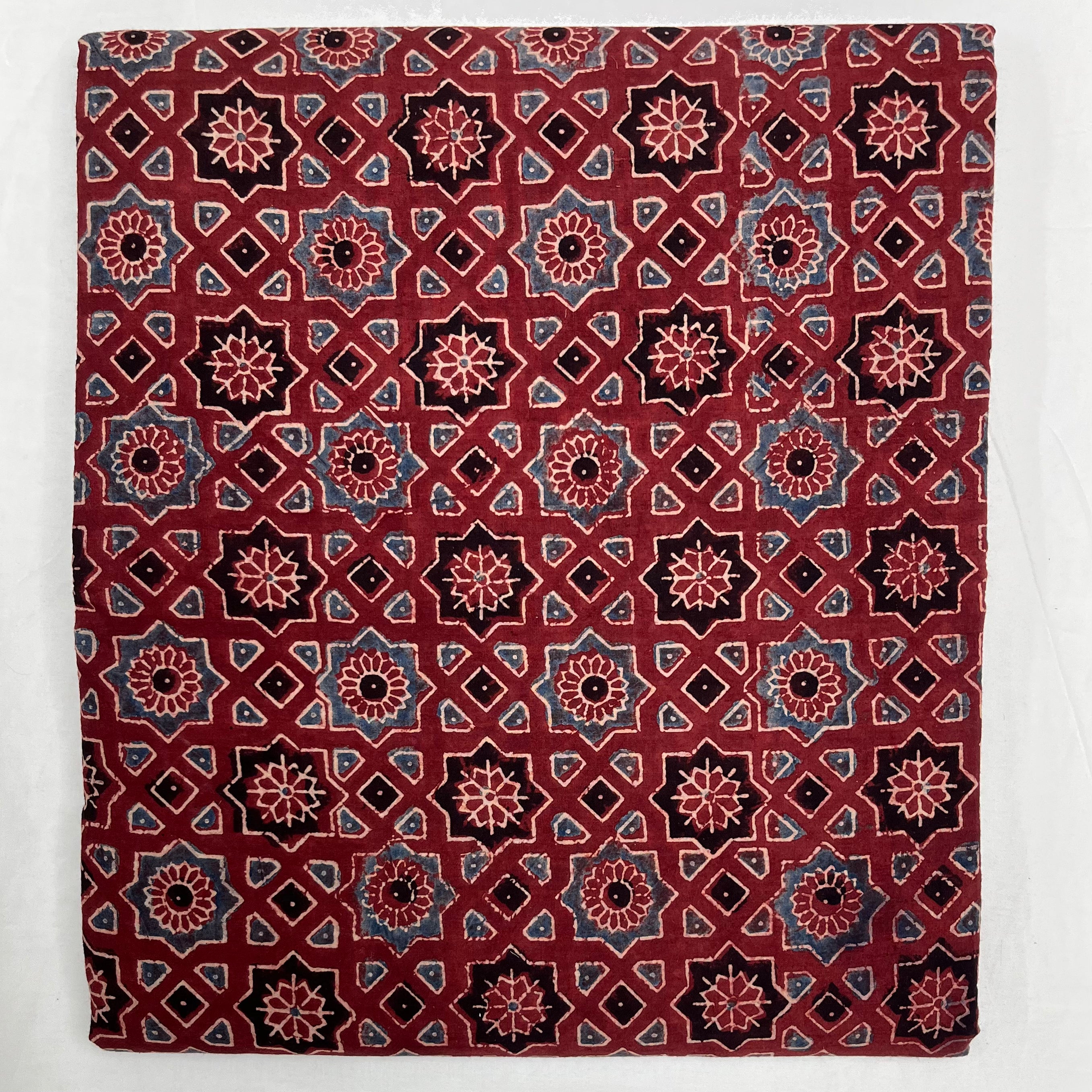Pure Ajrakh Cotton Block Print