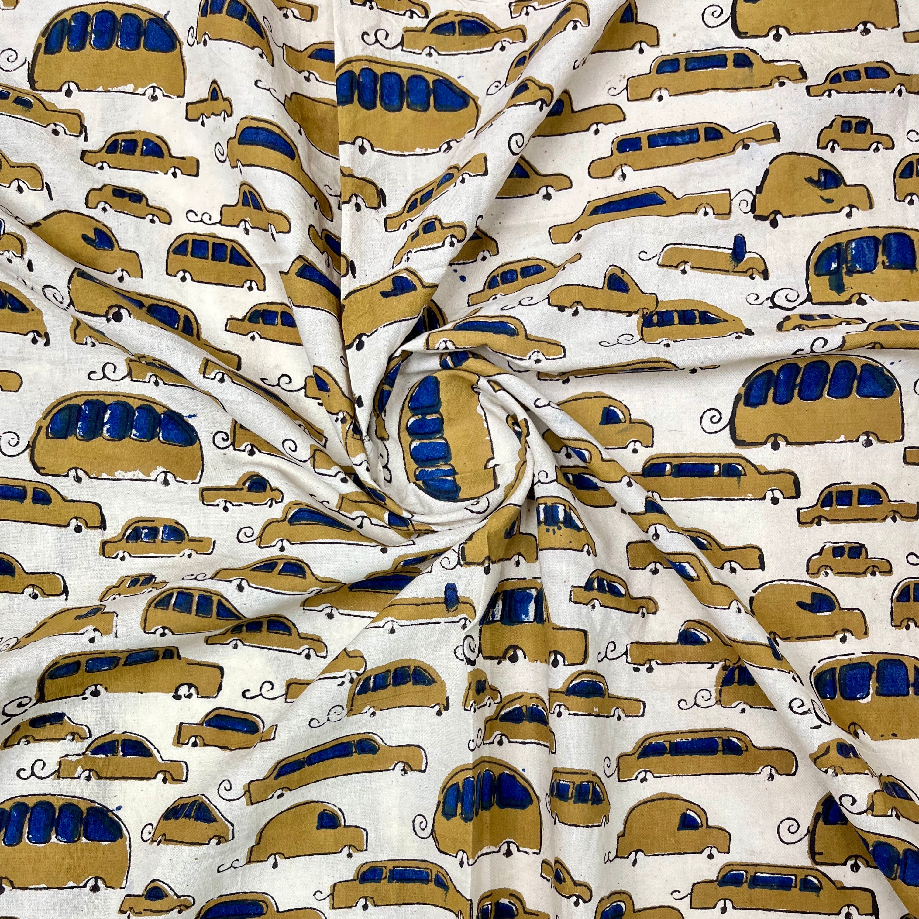 Car Print Hand Block Print