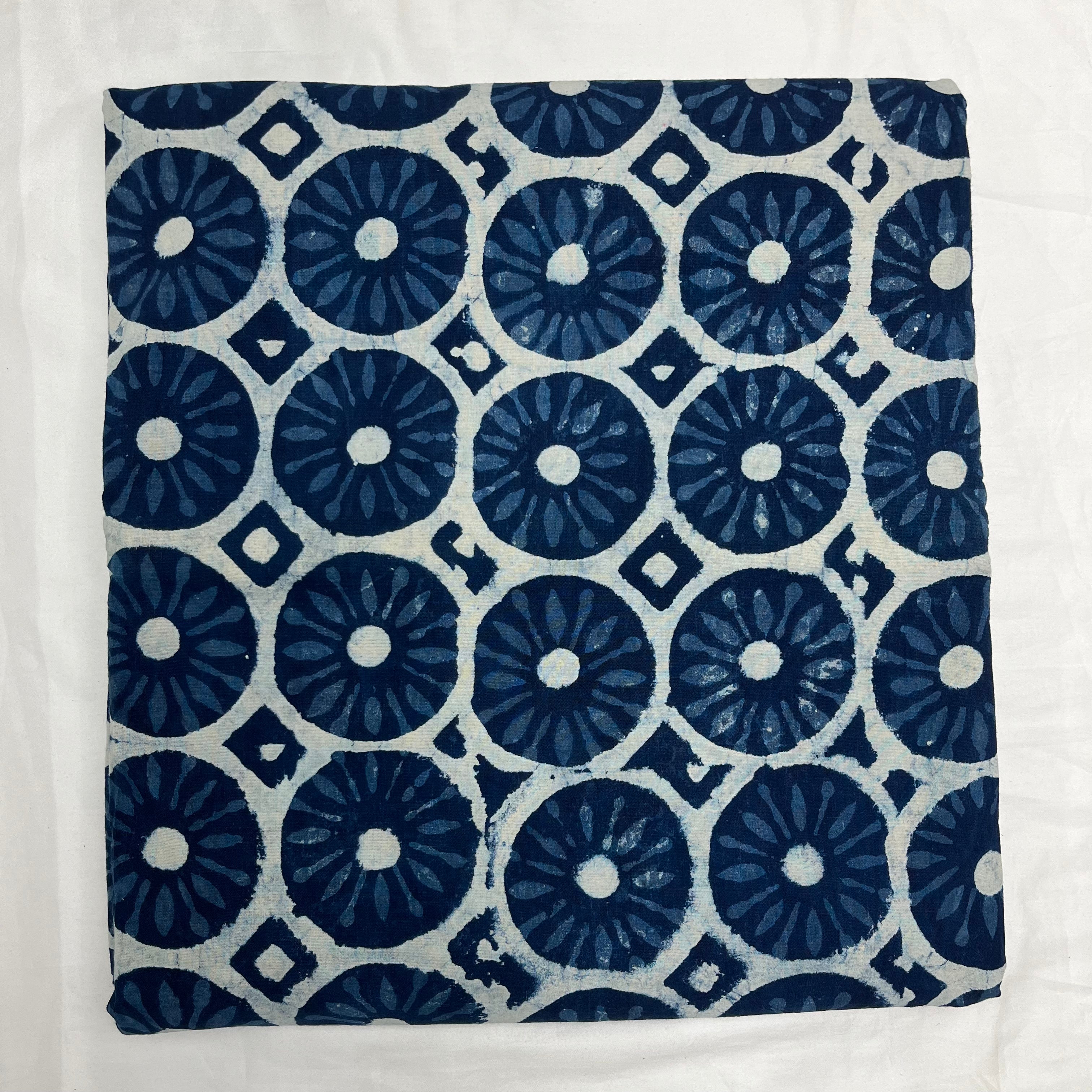Pure Cotton Indigo Block Print