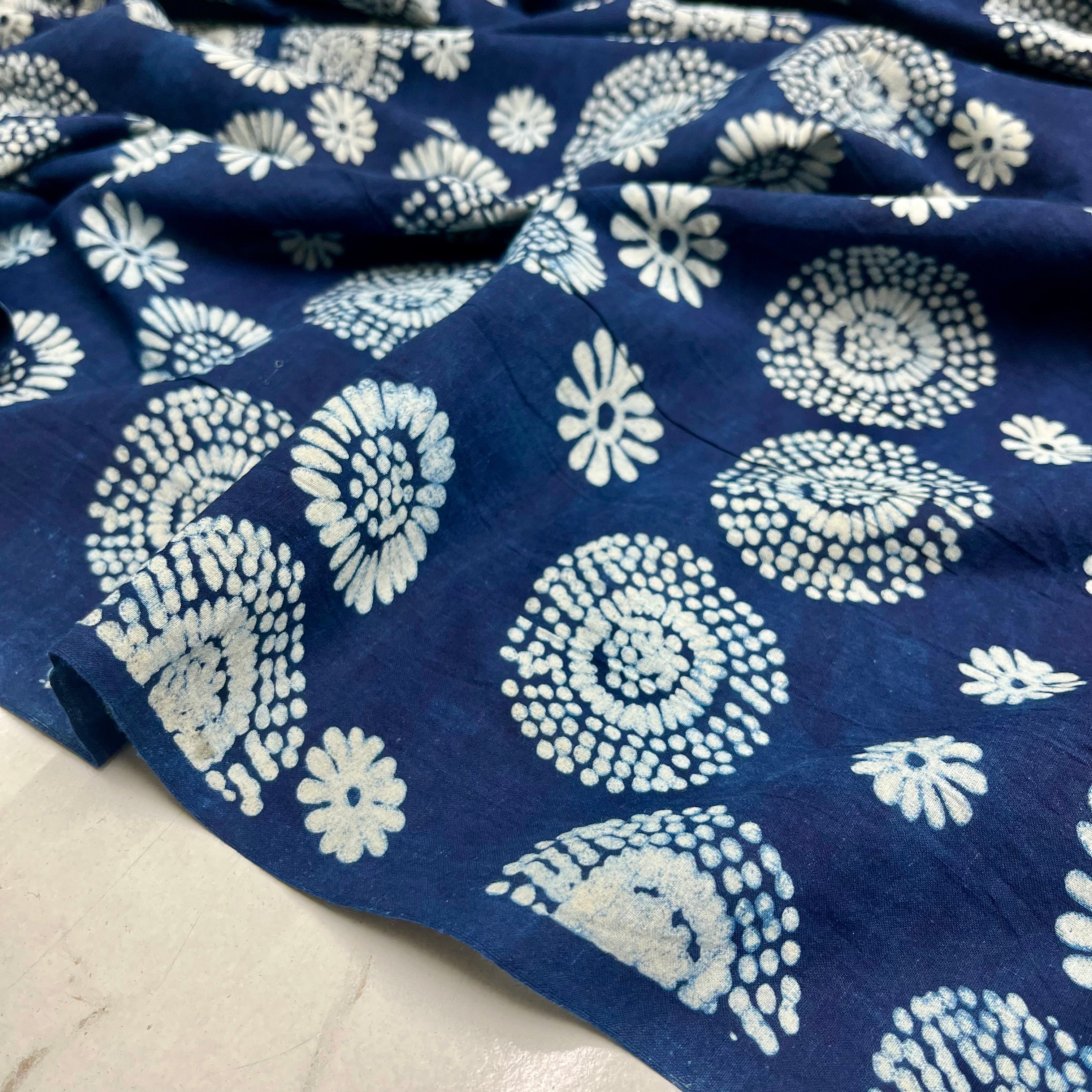 Pure Cotton Indigo Block Print