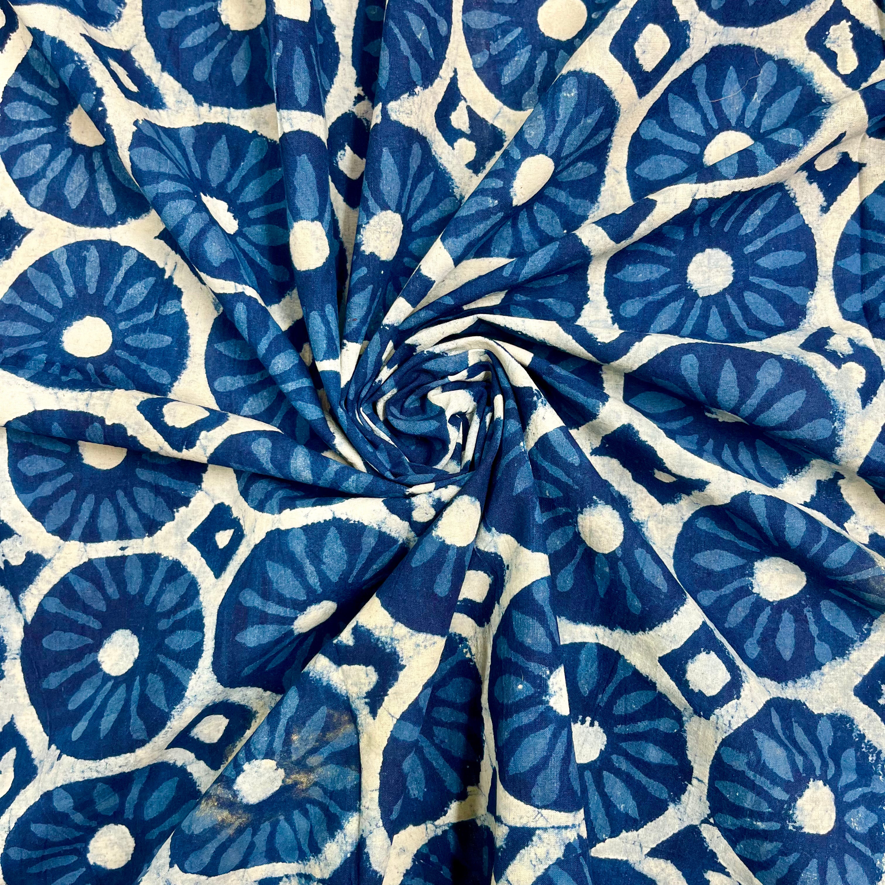 Pure Cotton Indigo Block Print