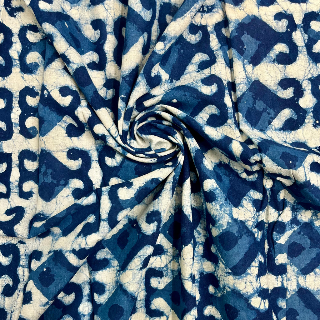 Pure Cotton Indigo Block Print