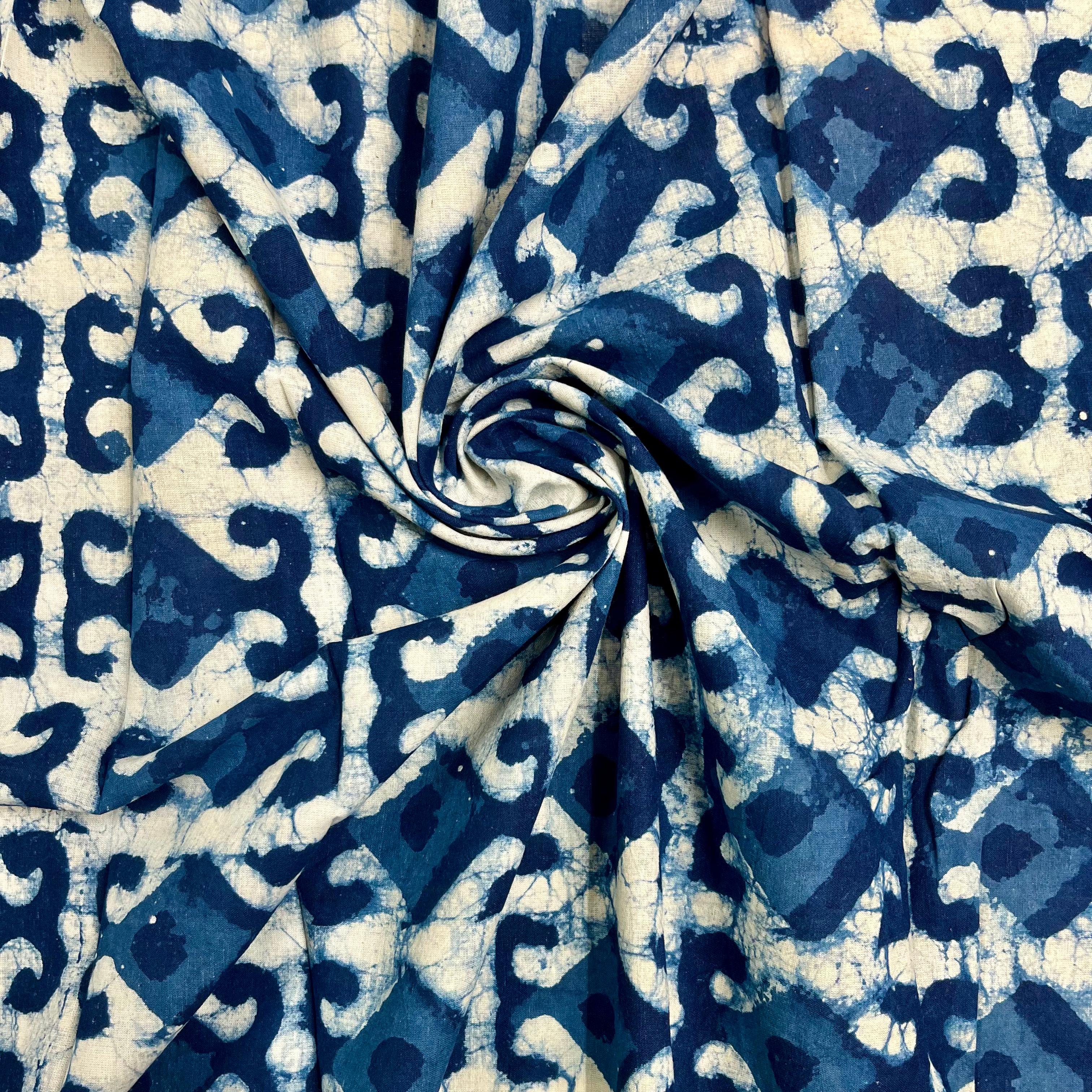 Pure Cotton Indigo Block Print