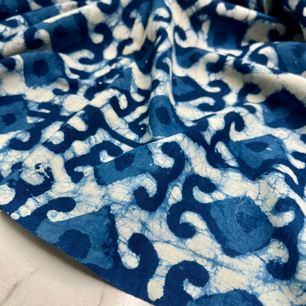 Pure Cotton Indigo Block Print