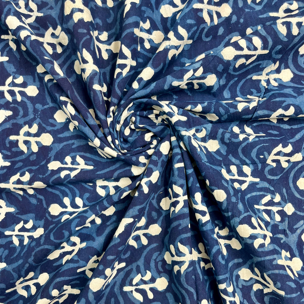 Pure Cotton Indigo Block Print