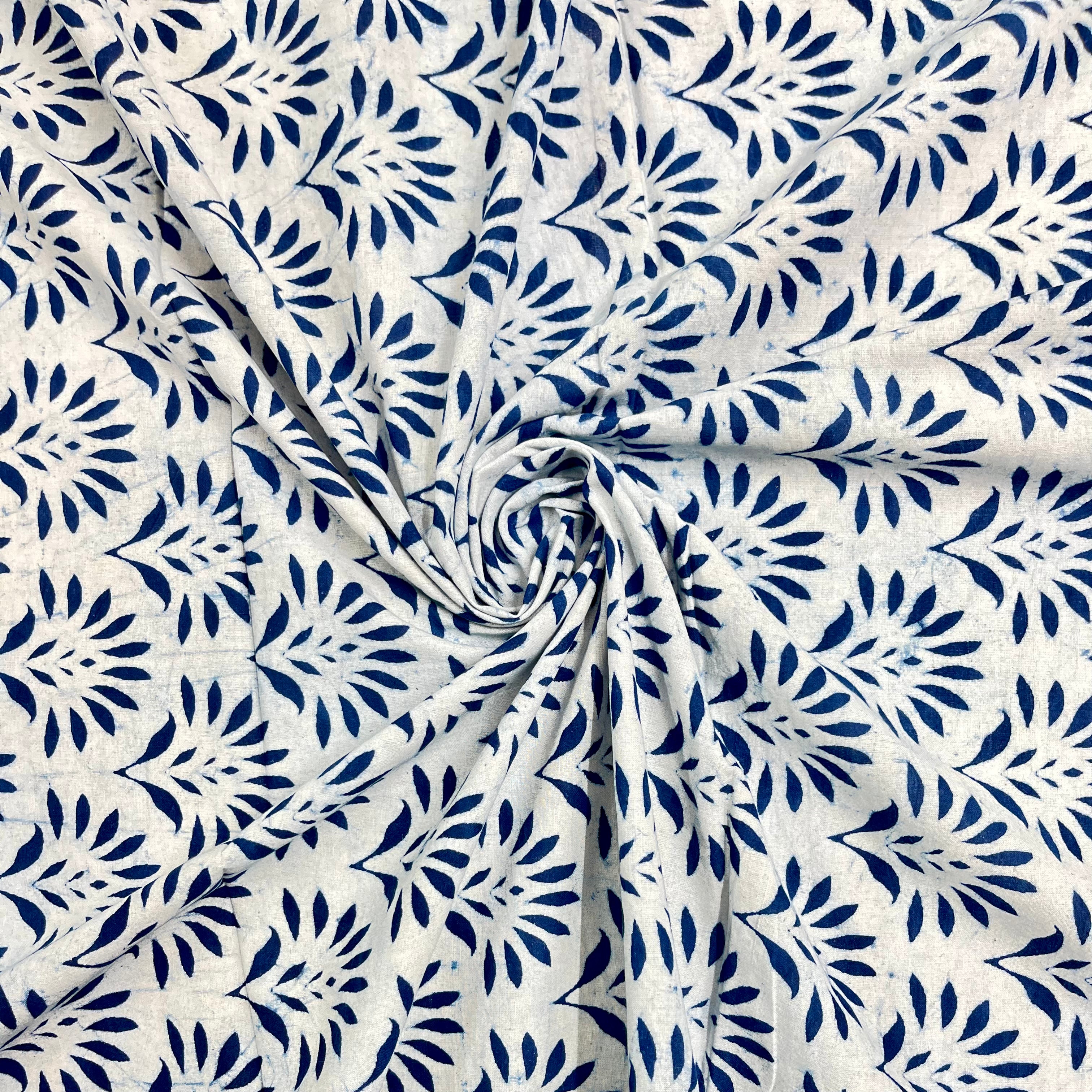 Pure Cotton Indigo Block Print