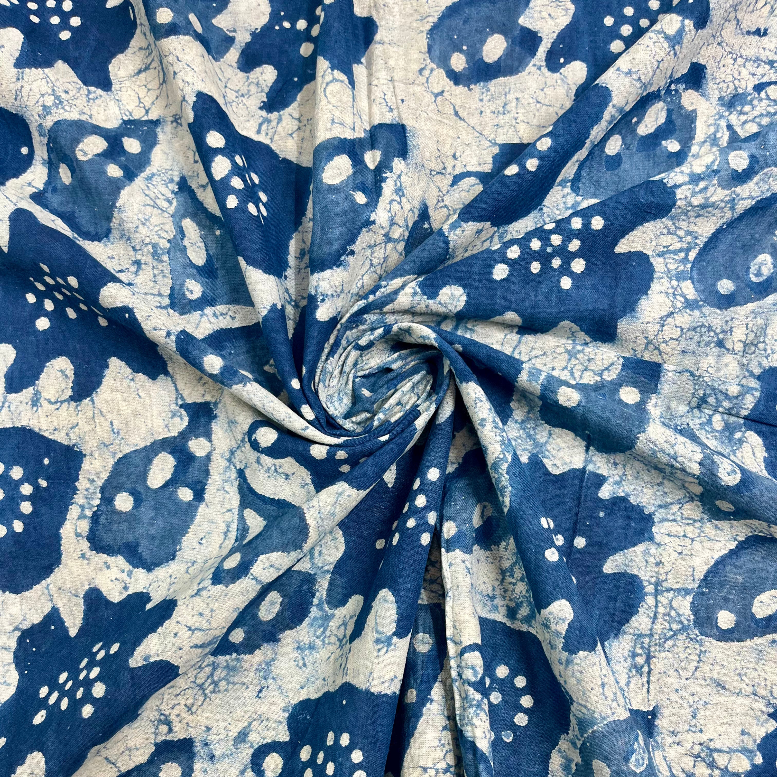 Pure Cotton Indigo Block Print