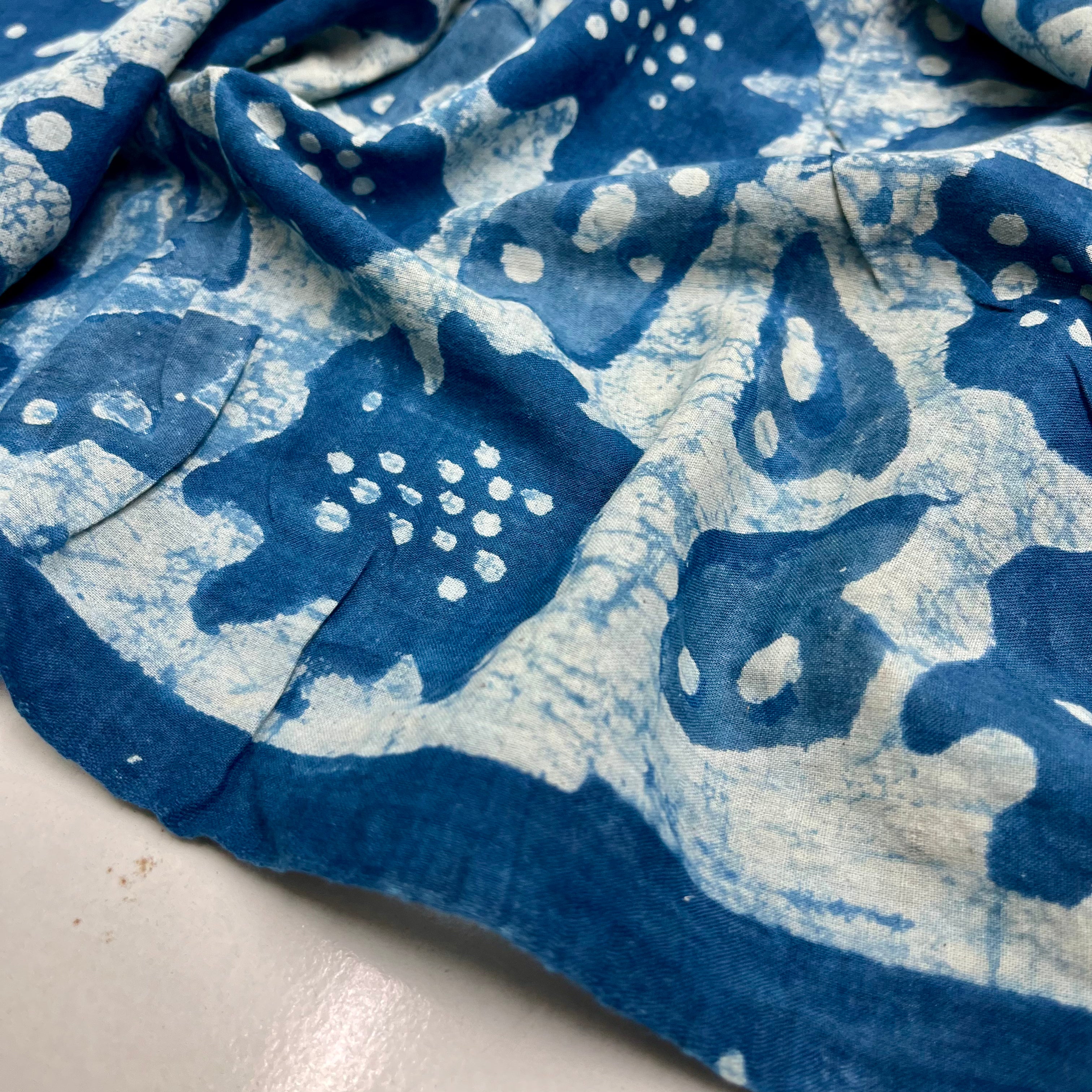 Pure Cotton Indigo Block Print