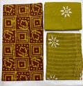 Unstitched 3 Piece - Pure Cotton Handblock Batik Suit