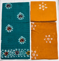 Unstitched 3 Piece Pure Cotton Handblock Batik Suit