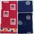 Unstitched 3 Piece - Pure Cotton Handblock Batik Suit