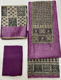Unstitched 3 Piece – Shimmer Linen With Zardosi Work Suit
