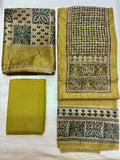 Unstitched 3 Piece – Shimmer Linen With Zardosi Work Suit
