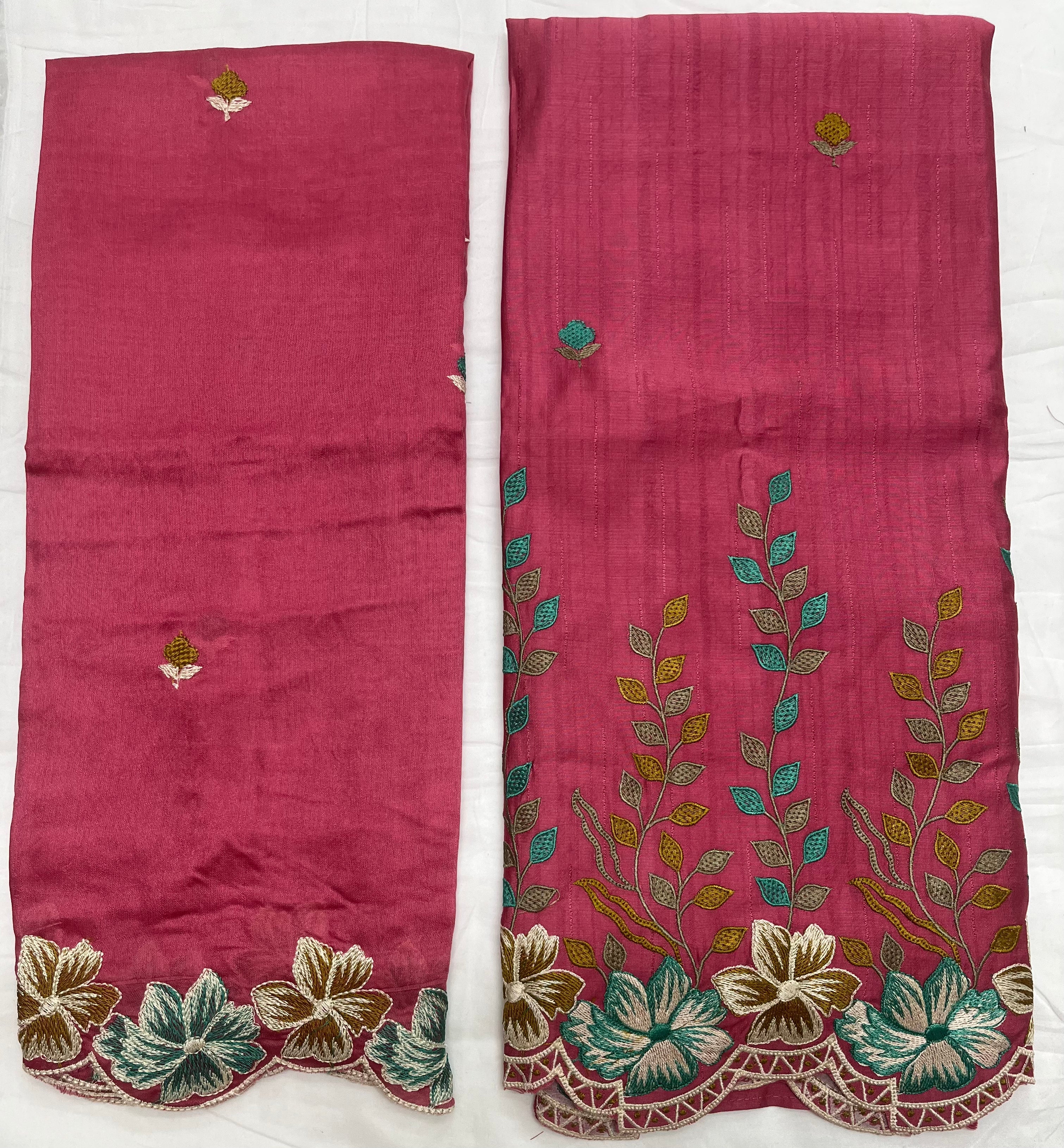 Unstitched 3 Piece – Muslin Silk With Thread Embroidery Suit