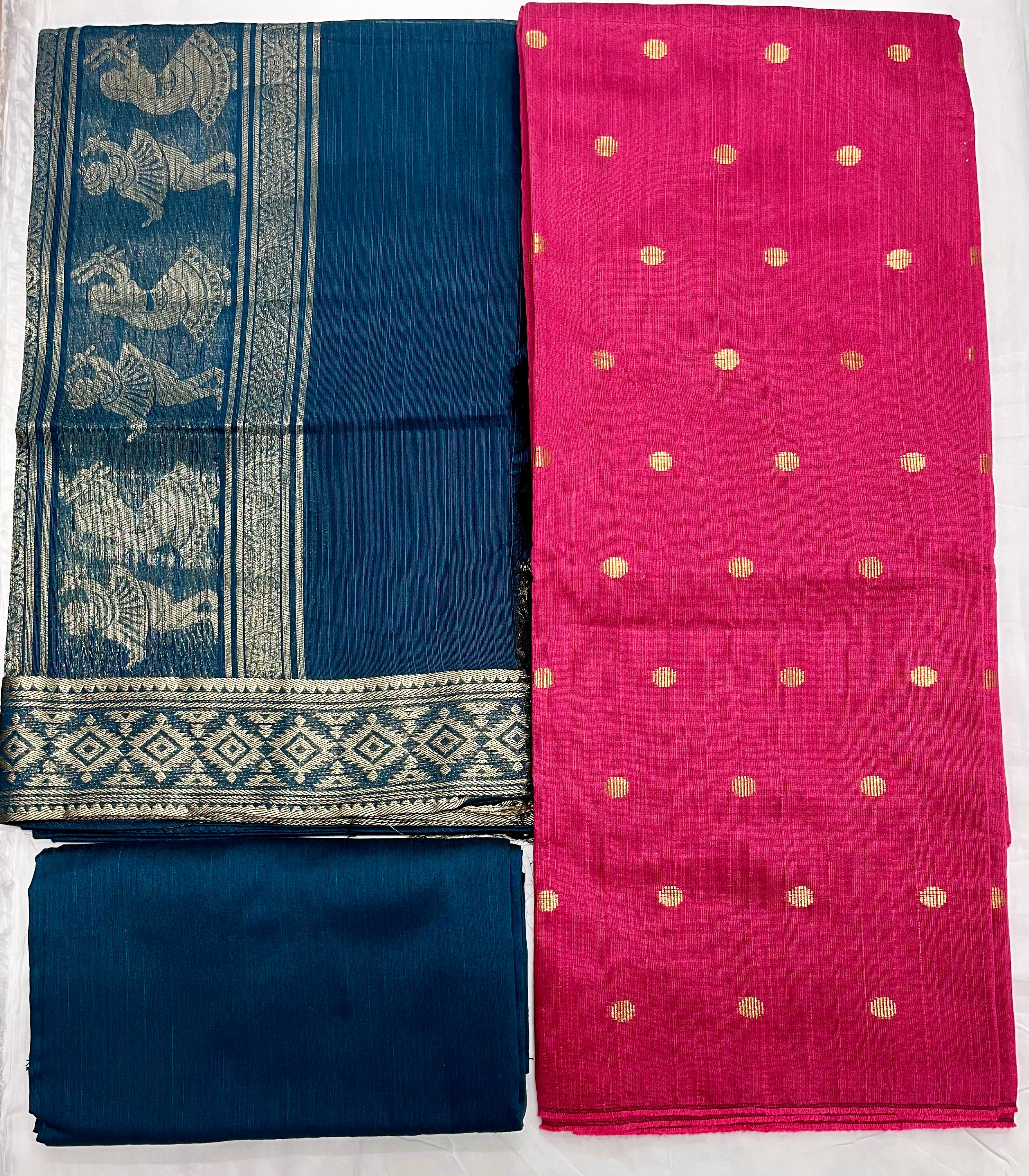 Unstitched 3 Piece – Cotton Raw Silk with Banarasi Weaving Suit