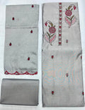 Unstitched 3 Piece – Muslin Silk with Multicolor Thread Embroidery Suit