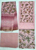 Unstitched 3 Piece – Pure Cotton Linen Printed with Katha Work Suit