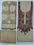 Unstitched 3 Piece – Jaamdani Cotton with Lucknowi Work & Resham Weaving Suit