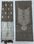 Unstitched 3 Piece – Pure Chanderi Silk with Gota Patti Work Suit
