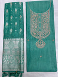 Unstitched 3 Piece – Pure Chanderi Silk with Gota Patti Work Suit