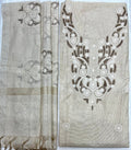 Unstitched 3 Piece - Munga Tissue Silk with Lucknowi Machine Work Suit