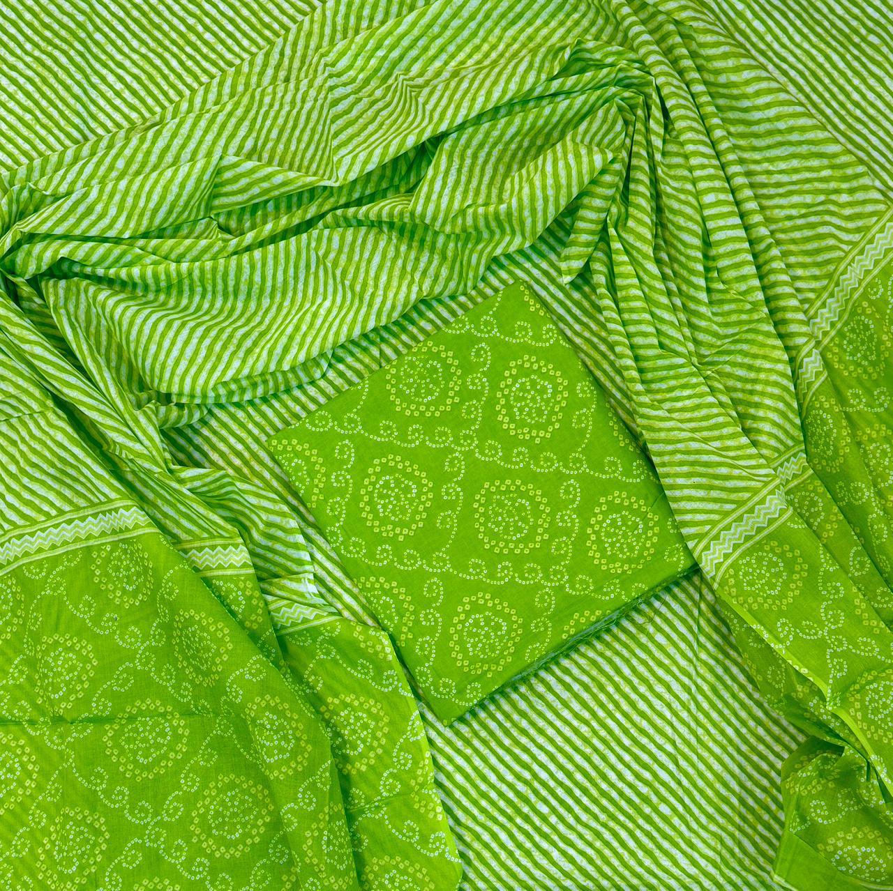 Unstitched 3 Piece - Pure Cotton Handblock Print Suit
