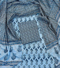 Unstitched 3 Piece - Pure Cotton Handblock Print Suit