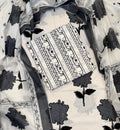 Unstitched 3 Piece - Pure Cotton Handblock Print Suit