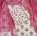 Unstitched 3 Piece - Pure Cotton Handblock Print Suit