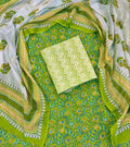 Unstitched 3 Piece - Pure Cotton Handblock Print Suit