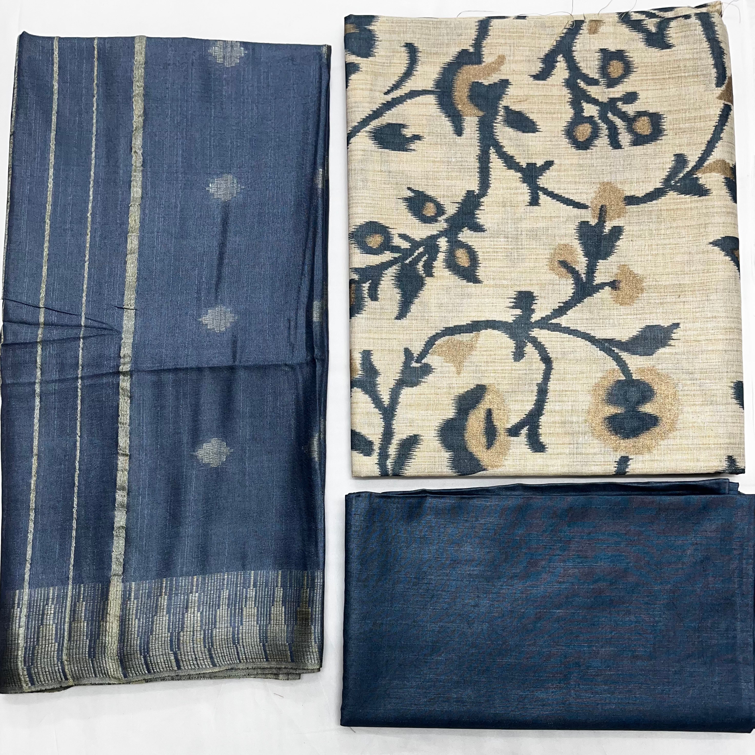 Unstitched 3 Piece - Kataan Slub Cotton Dupion Silk Suit