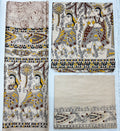 Unstitched 3 Piece - Cotton Dupion Madhubani Print Suit